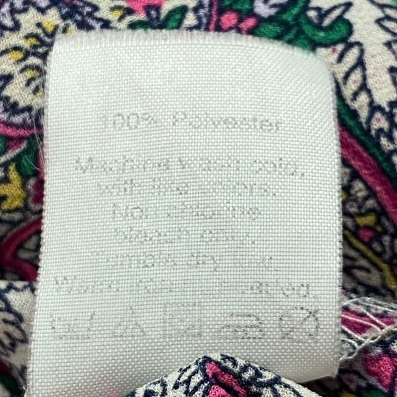 J.Crew Paisley V-Neck Blouse Womens Small Pink Purple Bell Sleeve Boho Retro - Picture 6 of 10